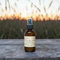 Saamis Tepee room spray in amber glass bottle, white sage and camphor scent, hand poured in Medicine Hat, Alberta