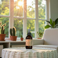 Sunroom room spray in amber glass bottle, Lunahrin Candles